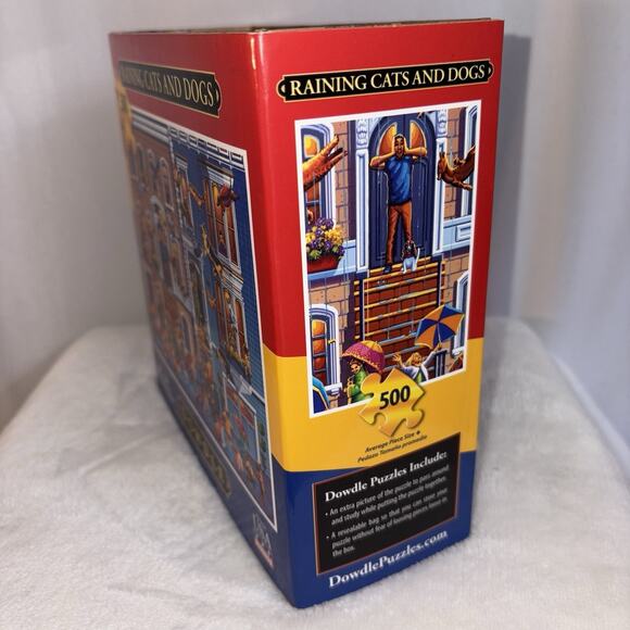 Raining Cats & Dogs 500 Piece Jigsaw Puzzle Dowdle New - Picture 4 of 6